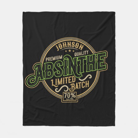 Gepersonaliseerde Absinthe Herbal Spirit Liquor La Fleece Deken (Voorkant)