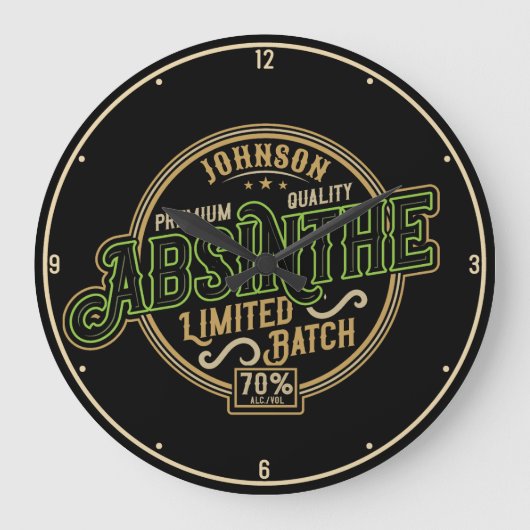 Gepersonaliseerde Absinthe Herbal Spirit Liquor La Grote Klok (Voorkant)