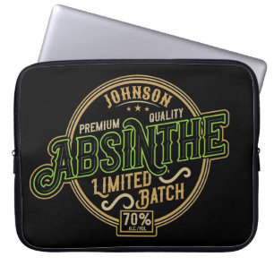 Gepersonaliseerde Absinthe Herbal Spirit Liquor La Laptop Sleeve