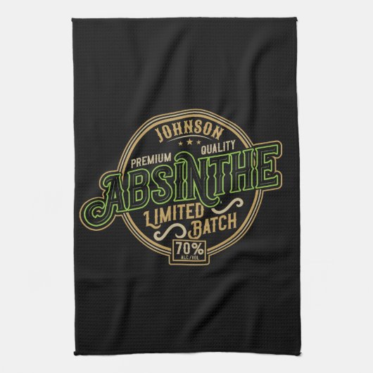 Gepersonaliseerde Absinthe Herbal Spirit Liquor La Theedoek (Verticaal)