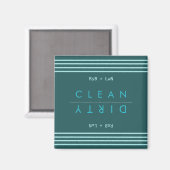 Gepersonaliseerde Abstract Blauw & Wit Schoon/Vuil Magneet (Voorkant / Achterkant)