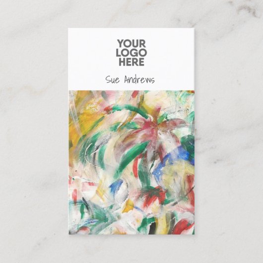 Gepersonaliseerde Abstracte artiest Voeg je eigen  Visitekaartje (Voorkant)