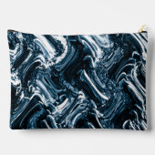 Gepersonaliseerde Abstracte Blauwe en Witte Golf Etui (Achterkant)