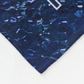 Gepersonaliseerde Abstracte Blauwe IJsboom Fleece Deken (Hoek)