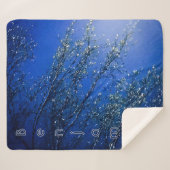 Gepersonaliseerde Abstracte Blauwe IJsboom Sherpa Deken (Voorkant (horizontaal))