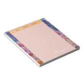 Gepersonaliseerde Abstracte bloem boodschappenlijs Notitieblok (Schuin)