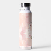 Gepersonaliseerde Abstracte bloemen Waterfles (Rechts)
