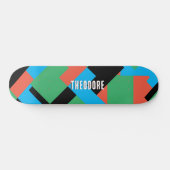 Gepersonaliseerde Abstracte Blokken Gamer Tiener J Persoonlijk Skateboard (Horizontaal)
