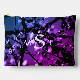 Gepersonaliseerde Abstracte Botanische Blauw/Paars Etui