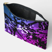 Gepersonaliseerde Abstracte Botanische Blauw/Paars Etui (Open)