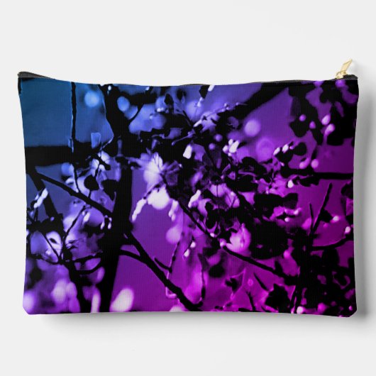 Gepersonaliseerde Abstracte Botanische Blauw/Paars Etui (Achterkant)