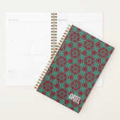 Gepersonaliseerde Abstracte Bourgogne Emerald Gree Planner (Display)