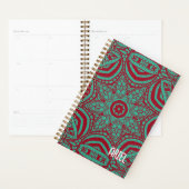 Gepersonaliseerde Abstracte Bourgogne Emerald Gree Planner (Display)
