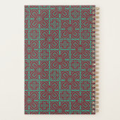Gepersonaliseerde Abstracte Bourgogne Emerald Gree Planner (Achterkant)