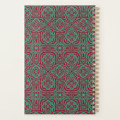 Gepersonaliseerde Abstracte Bourgogne Emerald Gree Planner (Achterkant)