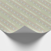 Gepersonaliseerde Abstracte Daisy Floral Art Groen Cadeaupapier (Hoek)