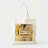 Gepersonaliseerde Abstracte herfstkleur bladeren Tote Bag (Voorkant)