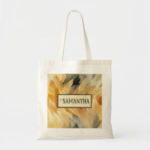 Gepersonaliseerde Abstracte herfstkleur bladeren Tote Bag