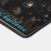 Gepersonaliseerde Abstracte houten paneelbureaumat Bureaumat (Hoek)