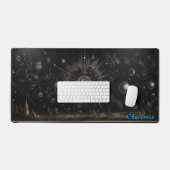 Gepersonaliseerde Abstracte houten paneelbureaumat Bureaumat (Keyboard & Muis)