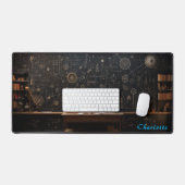 Gepersonaliseerde Abstracte houten paneelbureaumat Bureaumat (Keyboard & Muis)