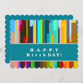 Gepersonaliseerde Abstracte kunst Verjaardag Kaart (Voorkant / Achterkant)