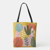 Gepersonaliseerde Abstracte minnaar Kleurrijk Roze Tote Bag (Achterkant)