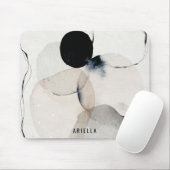 Gepersonaliseerde Abstracte moderne Waterverf vorm Muismat (Met muis)