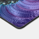 Gepersonaliseerde Abstracte Paarse Turquoise Fract Bureaumat (Hoek)