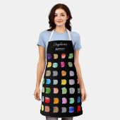 Gepersonaliseerde Abstracte Patroon Artiesten Zwar Schort (Gedragen)