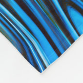 Gepersonaliseerde Abstracte psychedelische blauwe  Fleece Deken (Hoek)