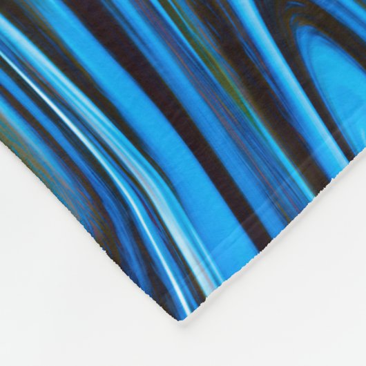 Gepersonaliseerde Abstracte psychedelische blauwe  Fleece Deken (Hoek)