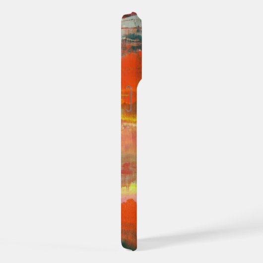 Gepersonaliseerde Abstracte rode roze roze kunst iPhone Hoesje (Rechterkant)