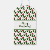 Gepersonaliseerde Abstracte rozen, Holly Holiday Cadeaulabel (Voorkant)