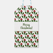 Gepersonaliseerde Abstracte rozen, Holly Holiday Cadeaulabel (Achterkant)