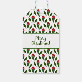 Gepersonaliseerde Abstracte rozen, Holly Holiday Cadeaulabel