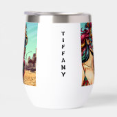 Gepersonaliseerde Abstracte vrouw op het strand (Rechts)