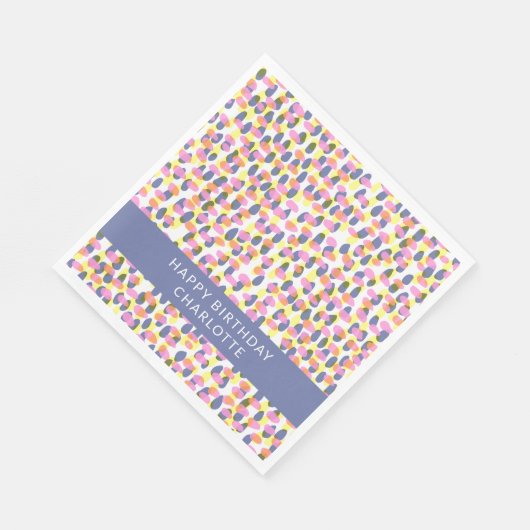 Gepersonaliseerde Abstracte Waterverf Stippen Verj Servet (Hoek)