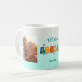 Gepersonaliseerde Abuela Photo Groovy Glitter Koffiemok (Voorkant links)