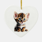 Gepersonaliseerde Abyssiniaanse Kitten Keramisch Ornament (Voorkant)
