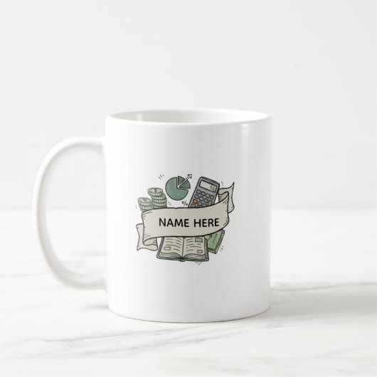 Gepersonaliseerde Accountant Finance Professional Koffiemok (Links)