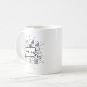 Gepersonaliseerde Accountant Naam Minimalistische  Koffiemok (Voorkant links)