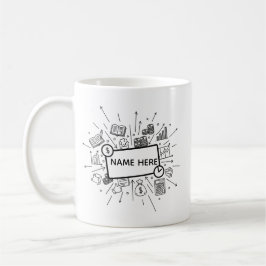 Gepersonaliseerde Accountant Naam Minimalistische Koffiemok