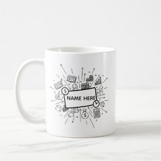 Gepersonaliseerde Accountant Naam Minimalistische Koffiemok