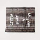 Gepersonaliseerde achtergrond van het Hout van de  Wandkleed (Voorkant (horizontaal))