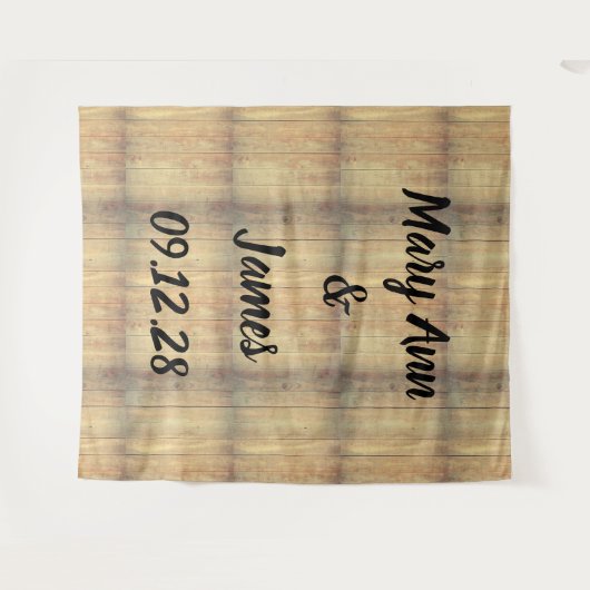 Gepersonaliseerde achtergrond van het Hout van de  Wandkleed (Voorkant (horizontaal))