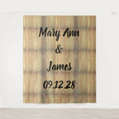 Gepersonaliseerde achtergrond van het Hout van de  Wandkleed (Voorkant)