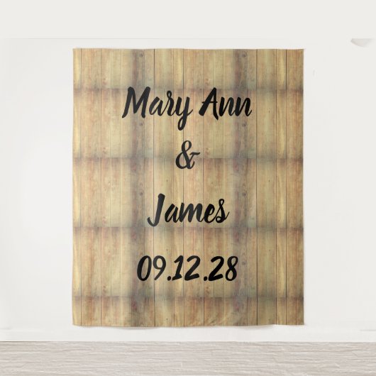 Gepersonaliseerde achtergrond van het Hout van de  Wandkleed (Voorkant)