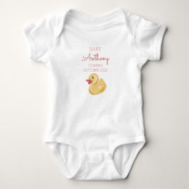 Gepersonaliseerde Achternaam Aankondiging Baby Duc Romper