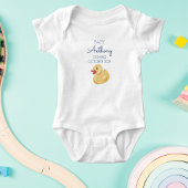 Gepersonaliseerde Achternaam Aankondiging Baby Duc Romper